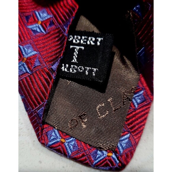 ROBERT TALBOTT BEST OF CLASS The Ascot Shop Geometric Print 100% SILK Tie $155 - Picture 6 of 8